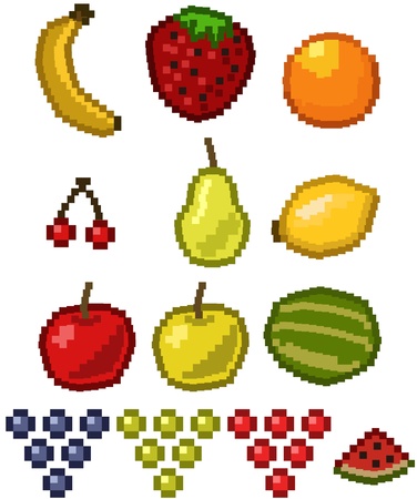 Pixel Fruit のイラスト素材
