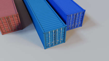 shipping containers, 3d rendering