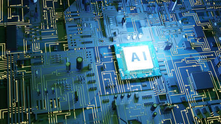 chips on board, 3d rendering