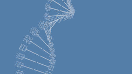 dna structure image, 3d renderingの写真素材