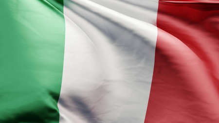 italia national flag, 3d renderingの写真素材