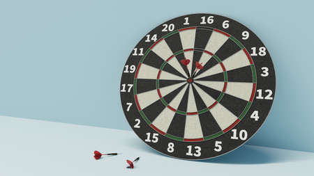 dartboard and arrow, 3d renderingの写真素材