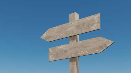 blank road sign, 3d renderingの写真素材