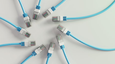 internet lan cable, 3d rendering