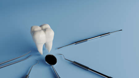 dental care 3d concept imageの写真素材