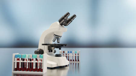 medical microscope 3d rendering