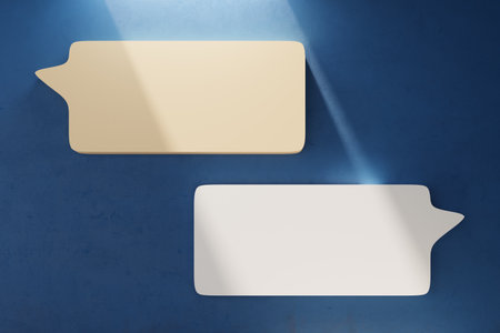 two speechbubble background, 3d rendering