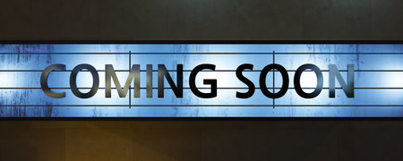 theater "coming soon" text background, 3d renderingの写真素材