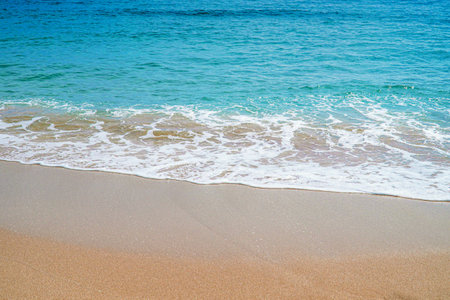 beach and tropical sea - soft wave of the sea on sandy beach