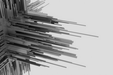 Futuristic structure background with geometric shapes reminiscent of future technology, 3d renderingの写真素材