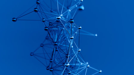 abstract digital connected line concept background, 3d rendering