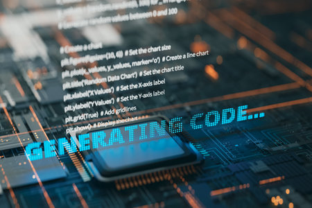 The AI CPU is generating the source code in response to the user's request for the software code, 3d...