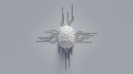 Artificial Intelligence Digital Brain Concept background, 3d renderingの写真素材
