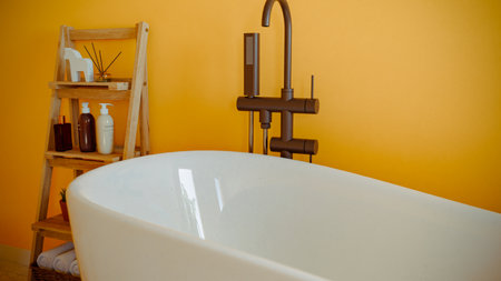 Modern Home Bathroom Interior design, 3d renderingの写真素材