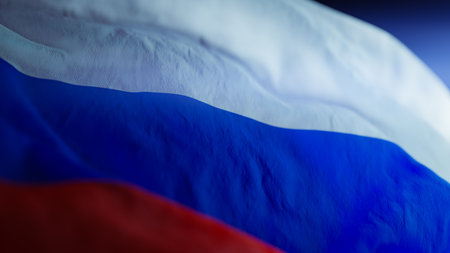 Russia Waving National Flag,3d renderingの写真素材