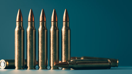 5.56mm rifle bullet concept image,3d rendering