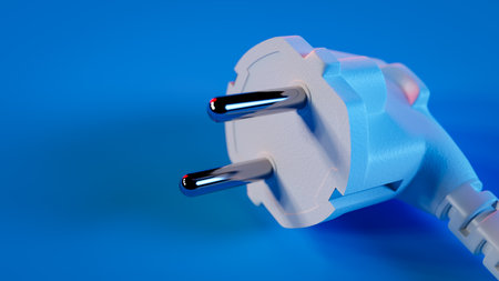 Korean standard electrical plug,3d rendering