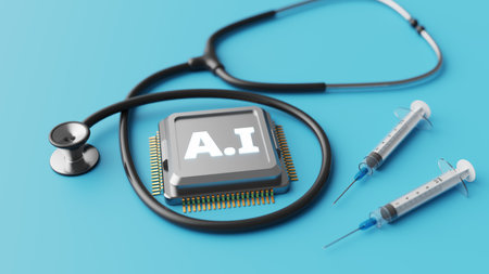 Using AI to help doctors diagnose diseases. 3d renderingの写真素材