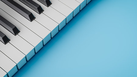 piano keyboard concepts backgrounds. 3d renderingの写真素材