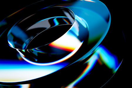 glass dispersion effect abstract background. 3d renderingの写真素材