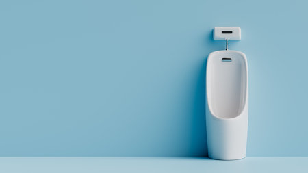 Copy space background with urinal in men's restroom. 3d renderingの写真素材