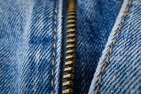 closeup zipper on blue jean pants backgrounds