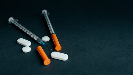 Concept background warning of the dangers of drug crime. 3d renderingの写真素材