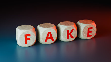 Concept image about fake news on the internet. 3d renderingの写真素材