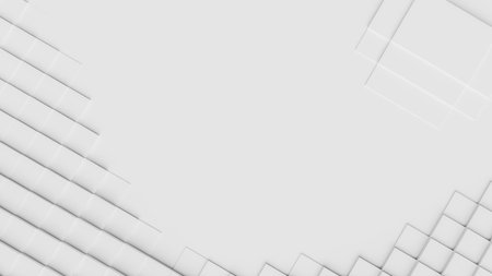 An abstract copy space background with randomly sized white squaresの写真素材