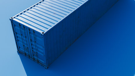 Shipping Container Logistics Trade Copy Space. 3d rendering