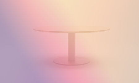 3d render of a table on a gradient background. 3d illustrationの素材