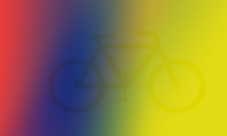 Bicycle icon on rainbow gradient background. Vector illustration. Eps 10.の写真素材