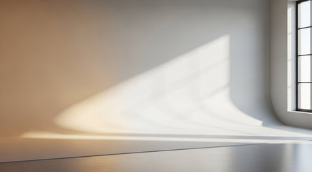White empty room with window and sunlight. 3d rendering mock upの素材