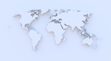 World map 3D blueの写真素材