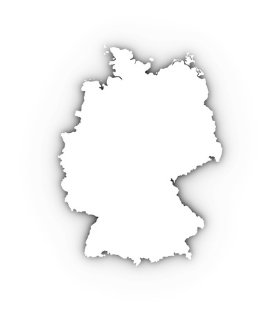 Germany map in whiteの写真素材