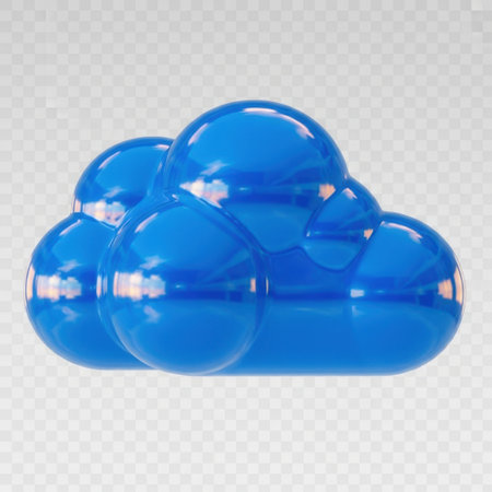 Blue glass cloud sculptureの素材