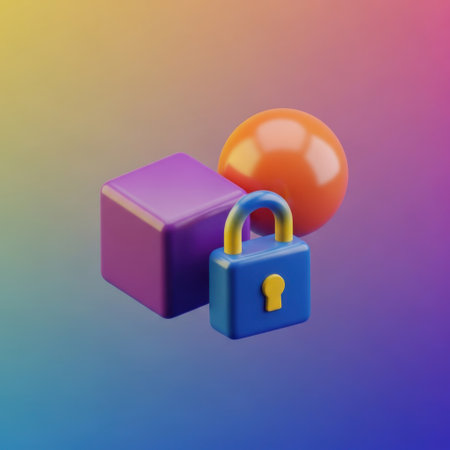 Colorful lock and shapesの素材