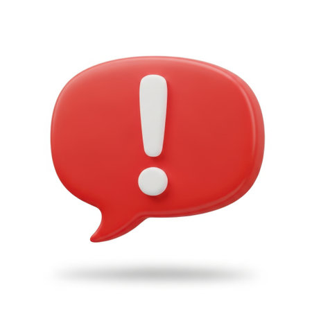 Red alert notification bubbleの素材