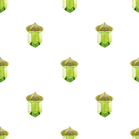 autumn print with acorns. seamless stylizd pattern.の写真素材