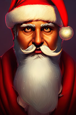 Illustration portrait of santa claus with glasses. high quality illustrationの写真素材