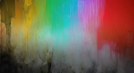 Colorful wooden background texture, multicolored planks wall. Old painted wood wall. Colored shabby wooden board. high quality illustrationの写真素材