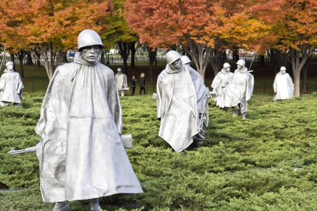 Korean war memorial in Washington DC のeditorial素材