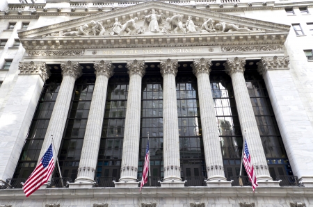 Wall Street New York Stock Exchange is the world s largest stock exchange のeditorial素材