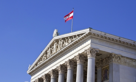 Austrian Parliament in Vienna のeditorial素材