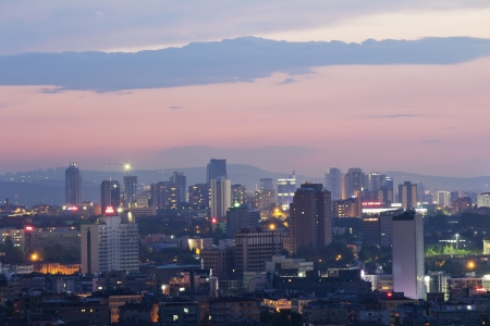 Ankara, Capital city of Turkey, night view の写真素材