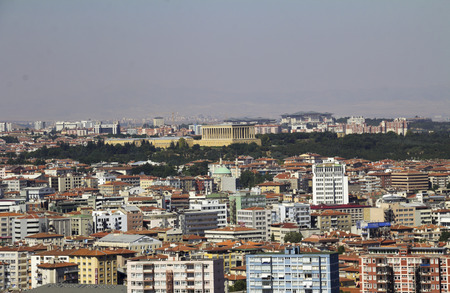 Ankara cityscape with mausoleum of Mustafa Kemal Ataturk, Ankara, Turkey
