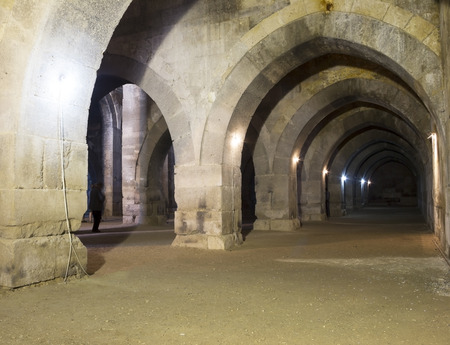 interior of Sultanhani caravansary on the Silk Road, Turkeyのeditorial素材