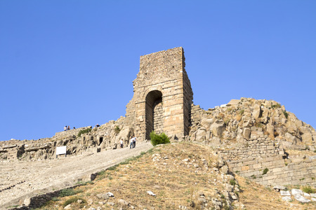 The ancient theater at Pergamon in Turkey.