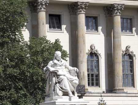 BERLIN, GERMANY - in front of the Humboldt Universityのeditorial素材