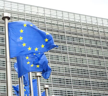Brussels, BELGIUM : European Commission Headquarters building in Brussels, Belgium, Europe
